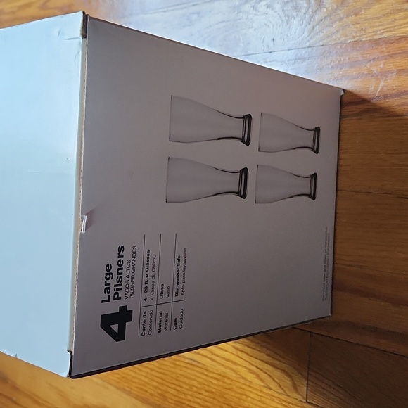 The Cellar by Macy's 4 large Pilsners glasses, never used. - Picture 2 of 5